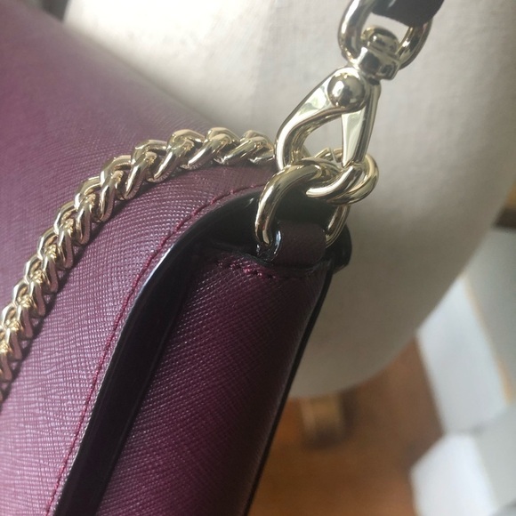 Kate Spade Deep plum Laurel Way leather crossbody, brand new with tag - Picture 10 of 15